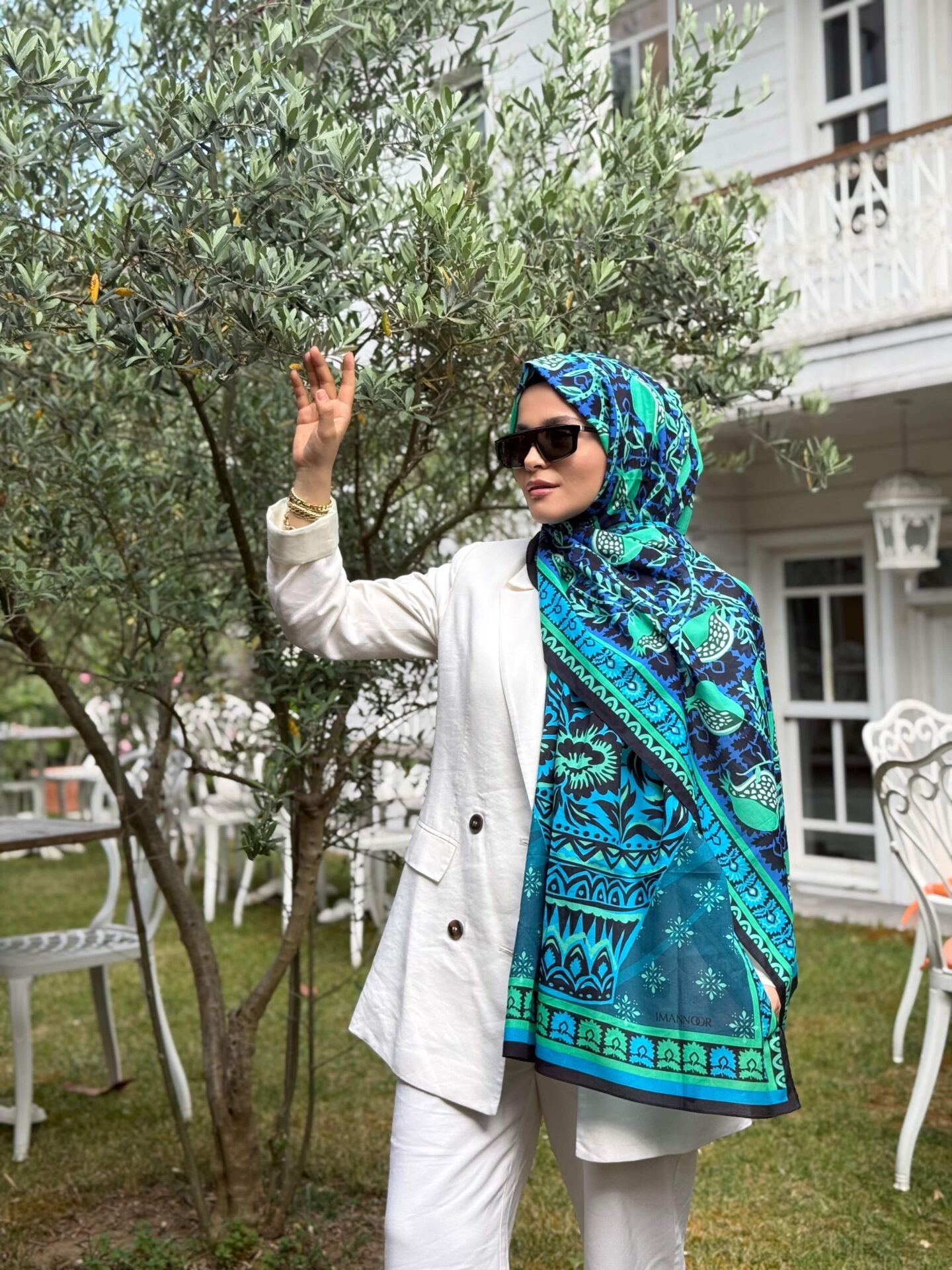 İMANNOOR DESENLİ PAMUK ŞAL