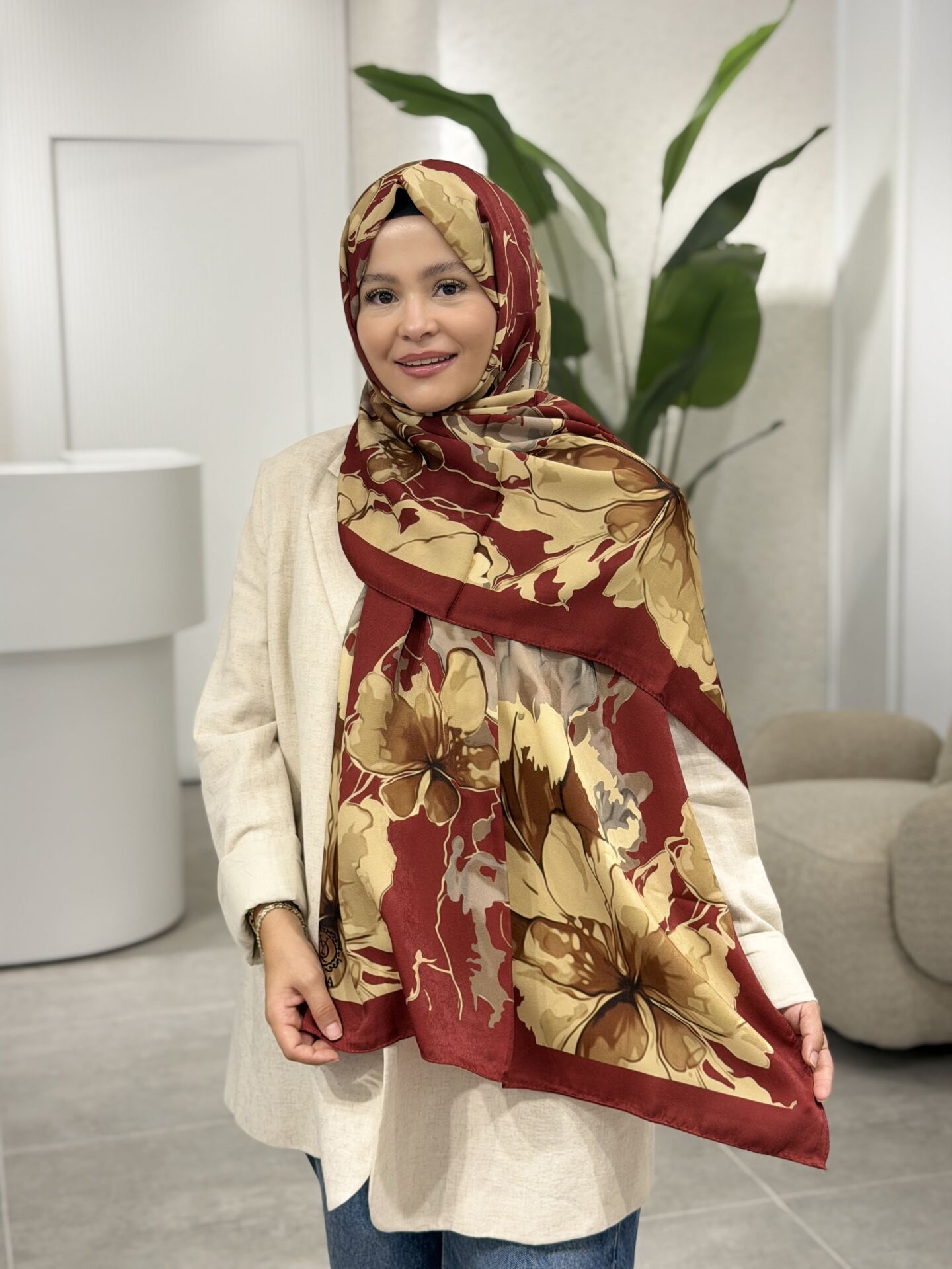 FLOŞ VİSCON FLOWER PREMİUM ŞAL 75X190