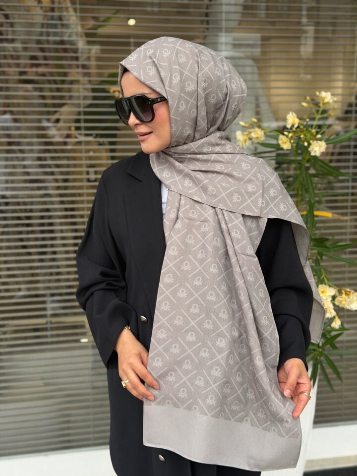 BENETTON ELEGANTE DOS ŞAL YENİ GRİ