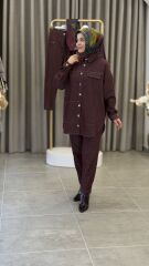 YAQA TASARIM KOT GÖMLEK BORDO