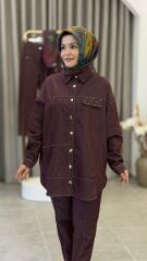 YAQA TASARIM KOT GÖMLEK BORDO