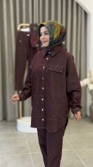 YAQA TASARIM KOT GÖMLEK BORDO