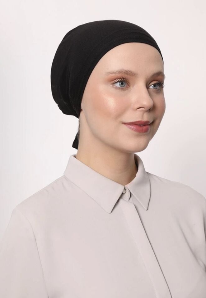 Penye Dikişli Bone SİYAH