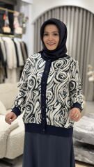 TIĞ TRİKO GÜL DESENLİ SATEN ETEKLİ TAKIM