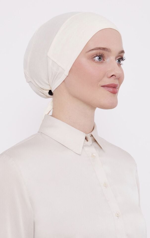 Penye Dikişsiz Bone EKRU