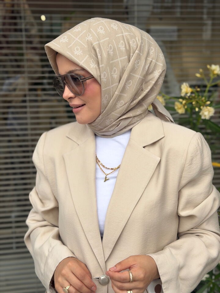 BENETTON ELEGANTE DOS EŞARP BEJ