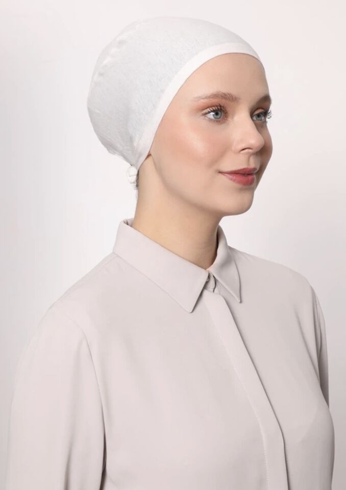 Penye Dikişli Bone EKRU