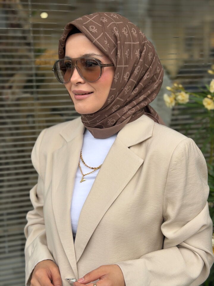 BENETTON ELEGANTE DOS EŞARP AÇIK KAHVE