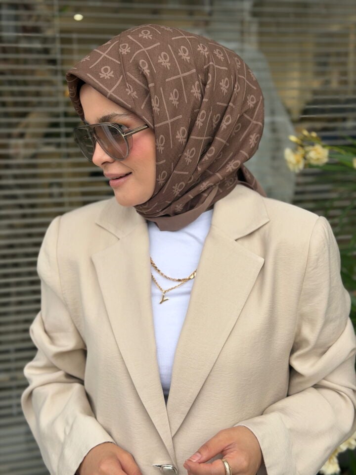 BENETTON ELEGANTE DOS EŞARP AÇIK KAHVE
