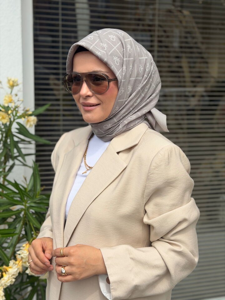 BENETTON ELEGANTE DOS EŞARP YENİ GRİ
