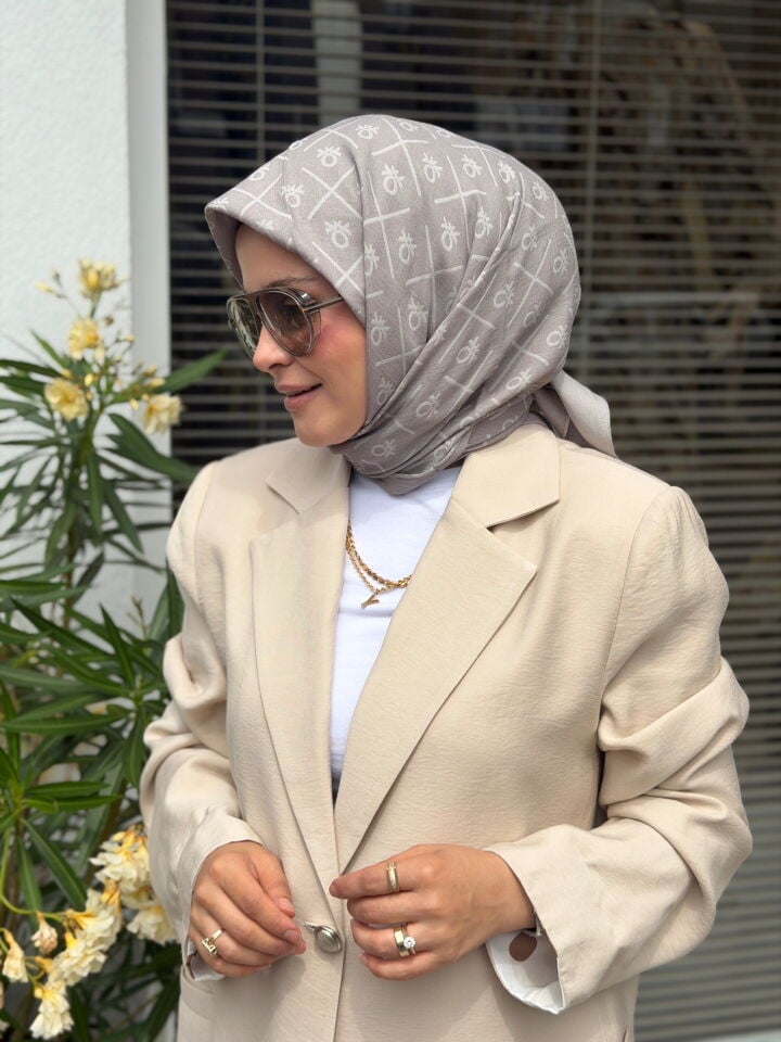 BENETTON ELEGANTE DOS EŞARP YENİ GRİ