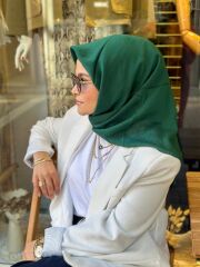 LA BOUTİQUE HERBAL BİTKİSEL EŞARP ZÜMRÜT YEŞİLİ 90X90