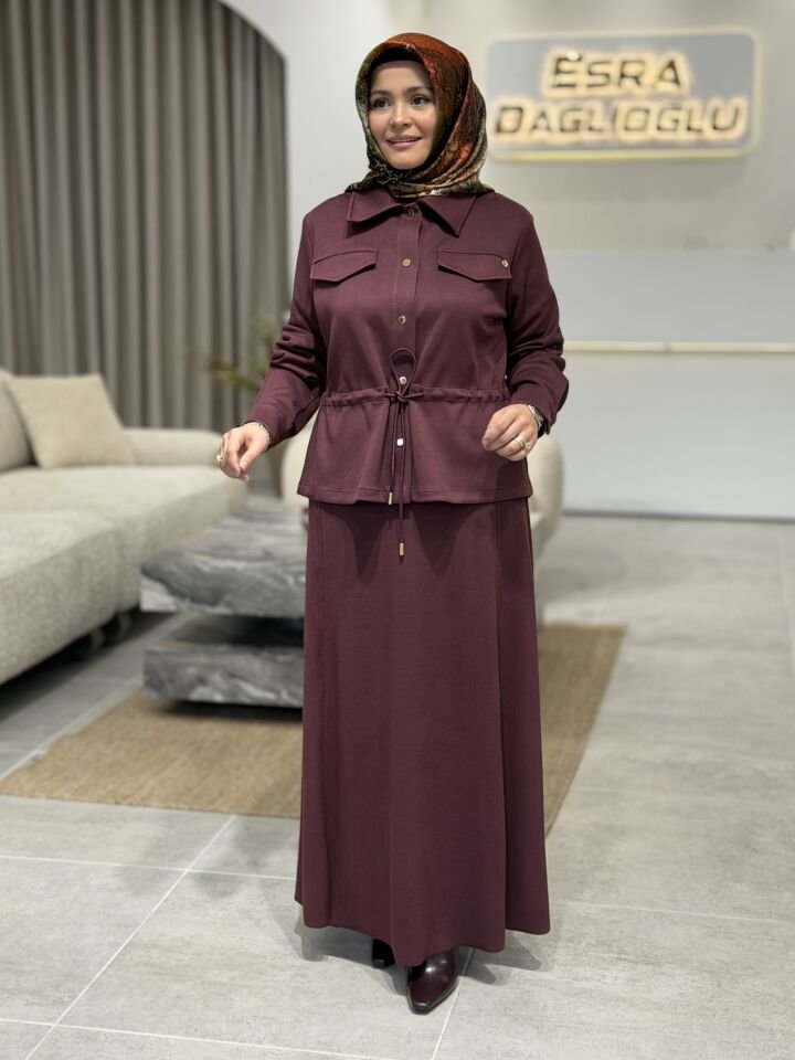 ARMİNE ETEKLİ TAKIM MÜRDÜM