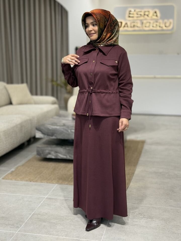 ARMİNE ETEKLİ TAKIM MÜRDÜM