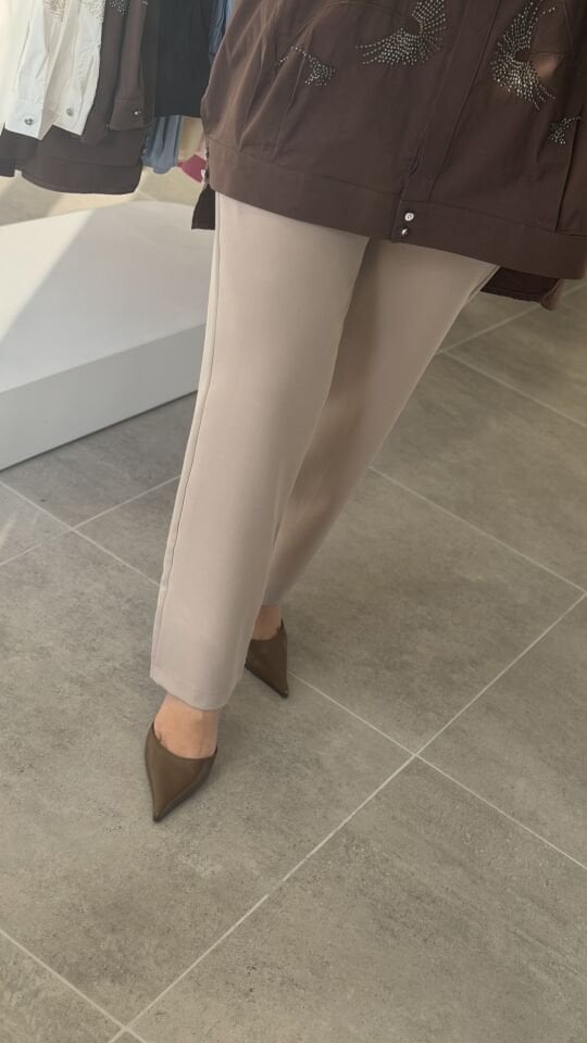 ARMİNE TREND DOUBLE KREP HAVUÇ PANTOLON BEJ