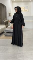 YAQA FERMUARLI FERACE SİYAH