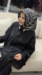 YAQA KREP ŞIK TAKIM SİYAH