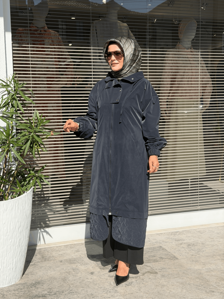 LEVİDOR TRENÇKOT LACİVERT