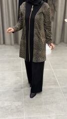 ARMİNE TREND LEOPAR KAP PANTOLONLU TAKIM