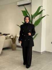 İTHAL CEKETLİ TAKIM SİYAH