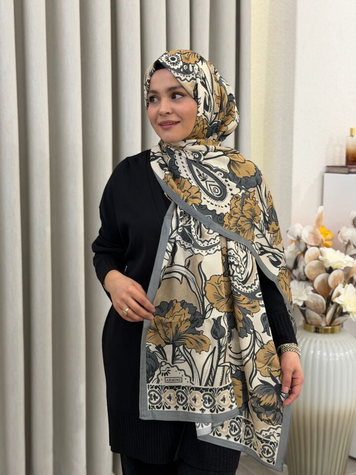 ARMİNE PURE FLOŞ VİSKON ŞAL 75X200