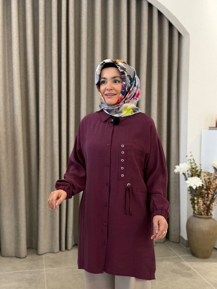 ARMİNE TREND TENCEL GÖMLEK MÜRDÜM