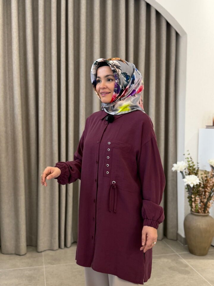 ARMİNE TREND TENCEL GÖMLEK MÜRDÜM