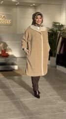 TIĞ TRİKO TRİKO KOMBİNLİ ÖNDEN ÇITLI KABAN CAMEL