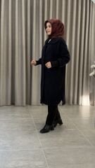 TIĞ TRİKO TRİKO KOMBİNLİ ÖNDEN ÇITLI KABAN SİYAH