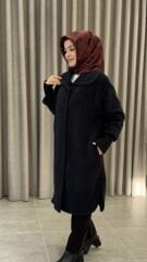 TIĞ TRİKO TRİKO KOMBİNLİ ÖNDEN ÇITLI KABAN SİYAH