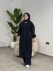 ESRA DAĞLIOĞLU TRENÇKOT LACİVERT