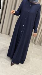 TIĞ TRİKO NERVÜR DETAYLI HIRKA LACİVERT