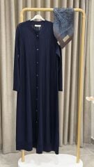 TIĞ TRİKO NERVÜR DETAYLI HIRKA LACİVERT