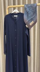 TIĞ TRİKO NERVÜR DETAYLI HIRKA LACİVERT