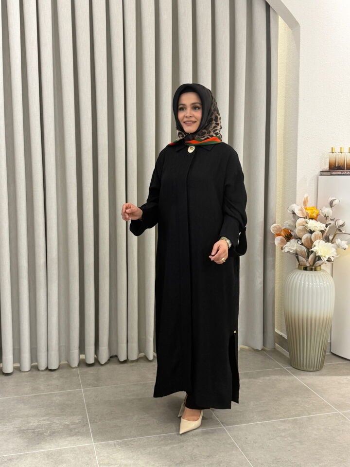 ARMİNE TREND MÜSLİN GİY-ÇIK SİYAH