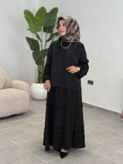 ESRA DAĞLIOĞLU İPEK DOKUMA CUPRA TAKIM SİYAH