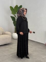 ESRA DAĞLIOĞLU İPEK DOKUMA CUPRA TAKIM SİYAH