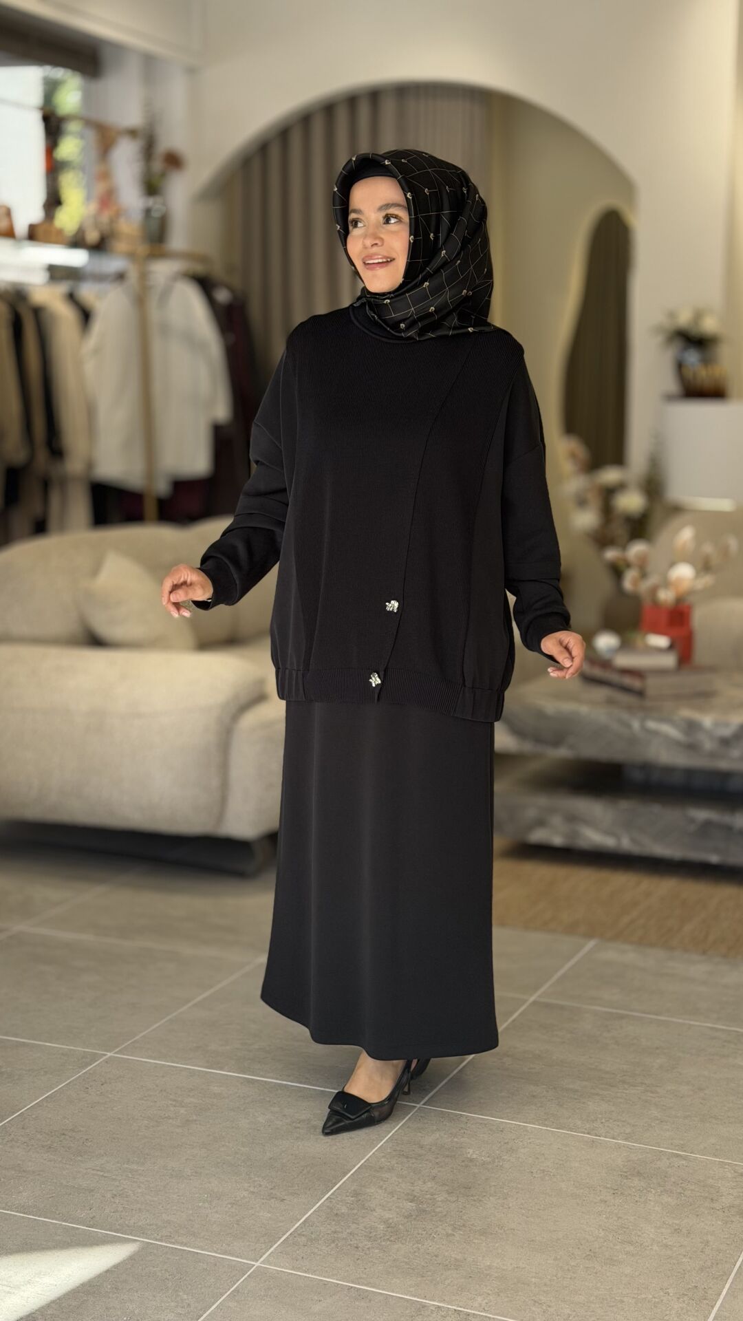 TIĞ TRİKO OYSHO KUMAŞ TRİKO TAKIM SİYAH