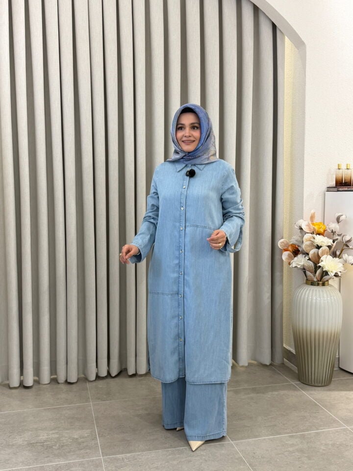 ARMİNE TREND KOT PANTALONLU TAKIM