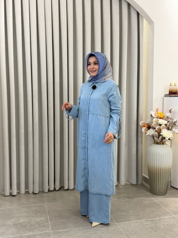 ARMİNE TREND KOT PANTALONLU TAKIM