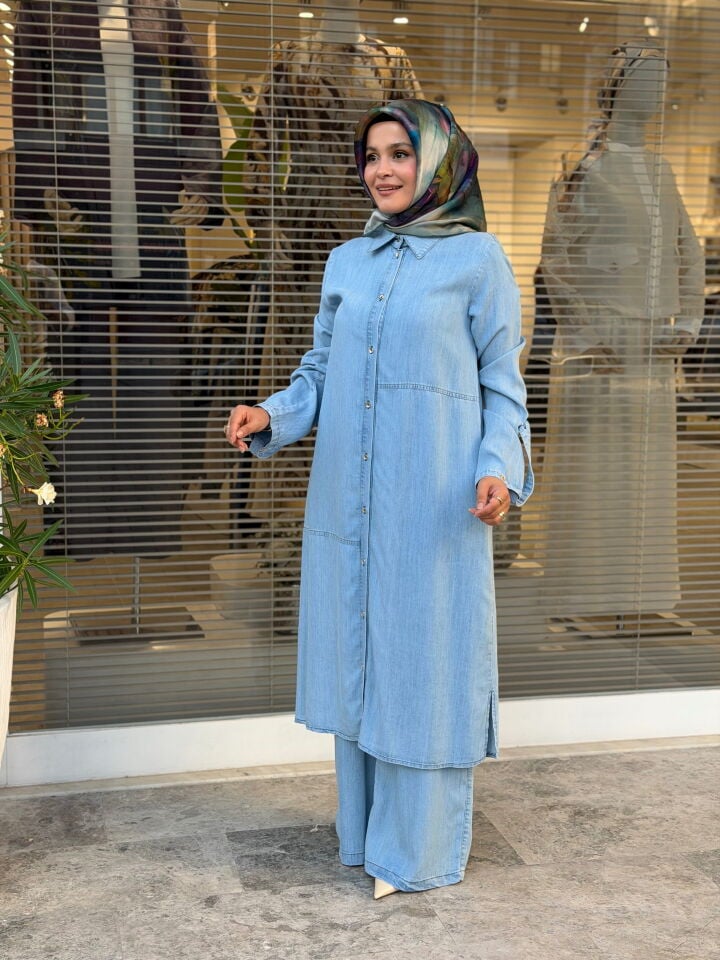 ARMİNE TREND KOT PANTALONLU TAKIM