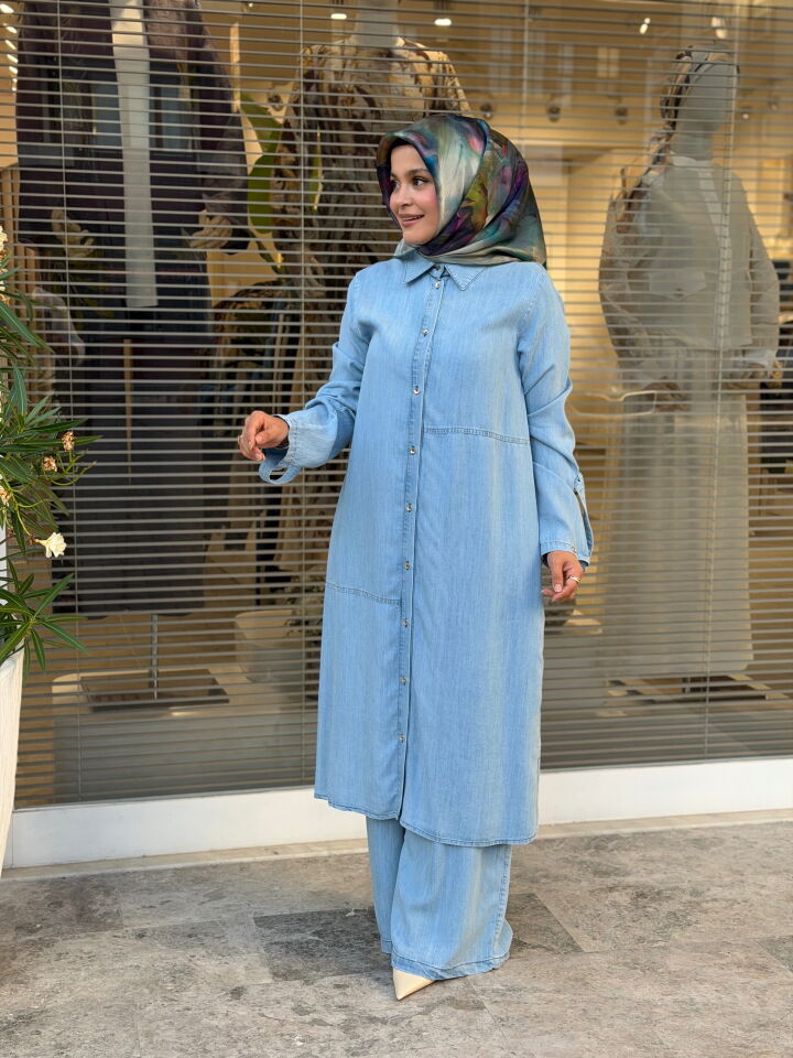 ARMİNE TREND KOT PANTALONLU TAKIM