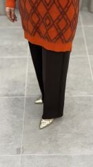 ARMİNE TREND SCUBA PANTOLON KAHVE