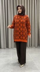 ARMİNE TREND SCUBA PANTOLON KAHVE