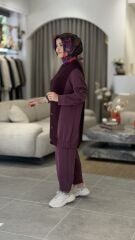 TIĞ TRİKO OYSHO KUMAŞ TRİKO PANTOLONLU TAKIM BORDO