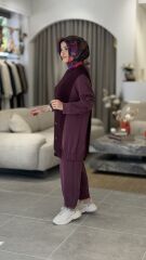 TIĞ TRİKO OYSHO KUMAŞ TRİKO PANTOLONLU TAKIM BORDO