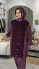 TIĞ TRİKO OYSHO KUMAŞ TRİKO PANTOLONLU TAKIM BORDO