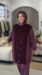 TIĞ TRİKO OYSHO KUMAŞ TRİKO PANTOLONLU TAKIM BORDO