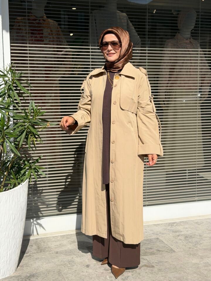 ARMİNE TRENÇKOT BEJ