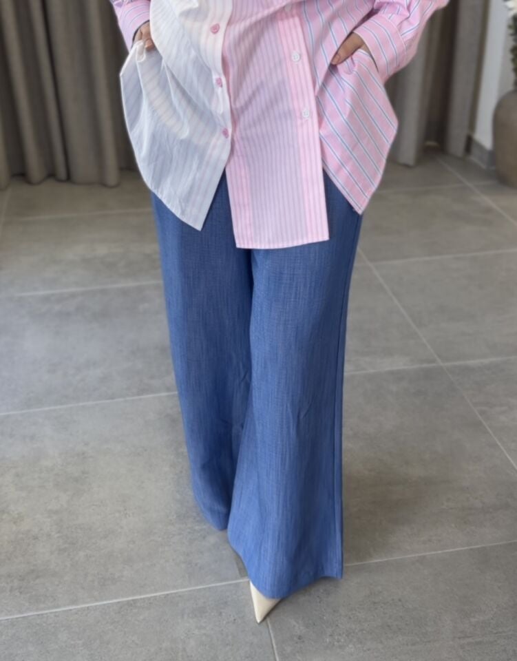 ARMİNE TREND KOT GÖRÜNÜMLÜ TENCEL PANTOLON